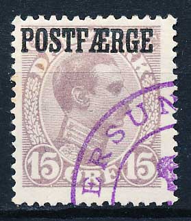 Danmark  Postfærge AFA 02a Stemplet