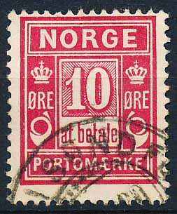 Norge Portomærker AFA 03 Stemplet