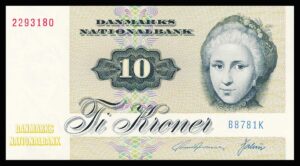 Danmark 10 Kroners seddel 1978 Kvalitet 0