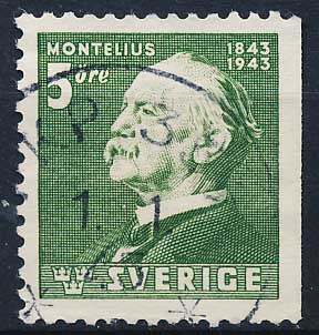 Sverige AFA 308Ch Stemplet