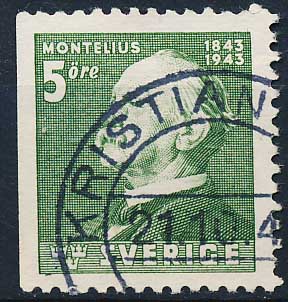 Sverige AFA 308Cv Stemplet