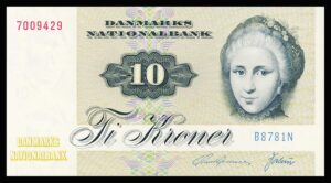 Danmark 10 Kroners seddel 1978 Kvalitet 0