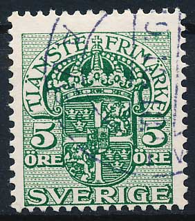 Sverige Tjenestemærker AFA 33 Stemplet