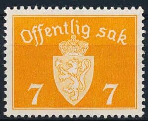 Norge Tjenestemærker AFA 034 Postfrisk