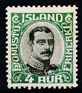 Island Tjenestemærke AFA 34 Ubrugt