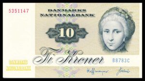 Danmark 10 Kroners 1977 Kvalitet 0 B783C