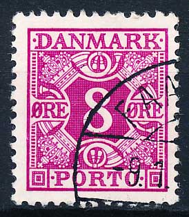 Danmark Portomærke AFA 34 Stemplet