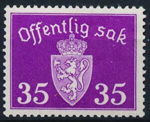 Norge Tjenestemærker AFA 037 Postfrisk