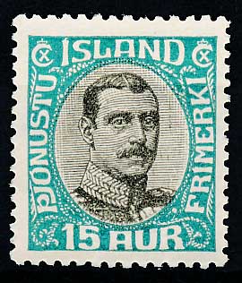 Island Tjenestemærke AFA 37 Ubrugt