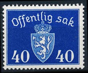 Norge Tjenestemærker AFA 057 Ubrugt