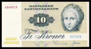 Danmark 10 Kroners seddel 1978 Kvalitet 0
