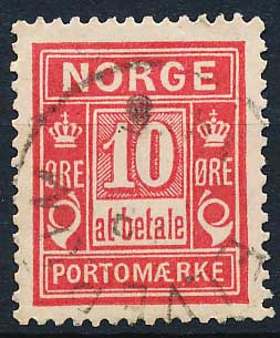 Norge Portomærker AFA 03a Stemplet
