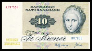 Danmark 10 Kroners seddel 1978 Kvalitet 0