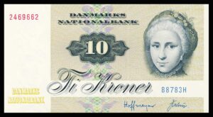 Danmark 10 Kroners seddel 1978 Kvalitet 0