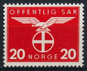 Norge Tjenestemærker AFA 045 Postfrisk