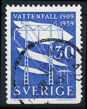 Sverige AFA 452Cn Stemplet