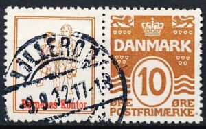 Danmark Reklamemærker 49 Stemplet