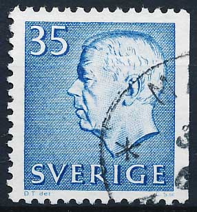 Sverige AFA 496Ch Stemplet