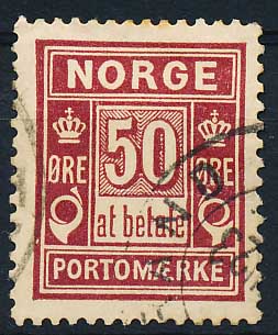 Norge Portomærker AFA 05 Stemplet