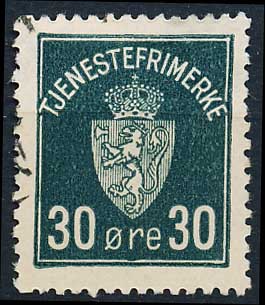 Norge Tjenestemærker AFA 005 Stemplet