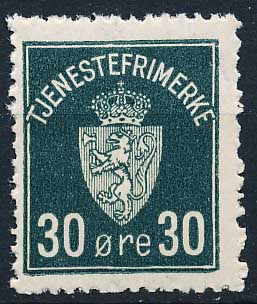Norge Tjenestemærker AFA 005 Postfrisk