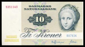 Danmark 10 Kroners 1977 Kvalitet 0 B8783K