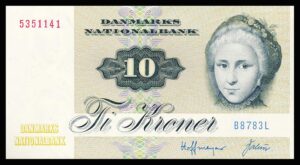 Danmark 10 Kroners 1977 Kvalitet 0B8783L