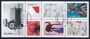 Åland AFA 528-534 7 Stribe Stemplet