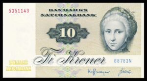 Danmark 10 Kroners 1977 Kvalitet 0 B8783N