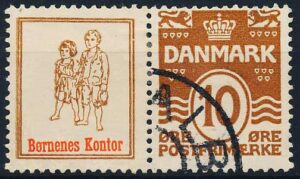 Danmark Reklamemærker 54 Stemplet