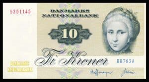 Danmark 10 Kroners 1977 Kvalitet 0 B8783A