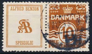 Danmark Reklamemærker 58 Stemplet