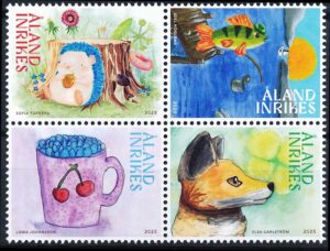 Åland AFA 583-586 4-Blok Postfrisk