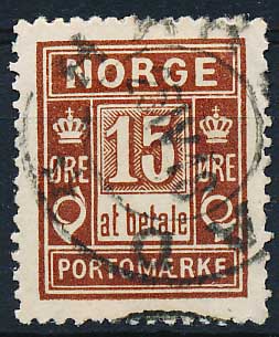 Norge Portomærker AFA 06 Stemplet