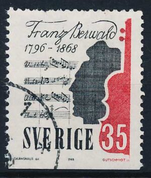 Sverige AFA 607Cn Stemplet