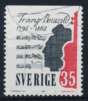 Sverige AFA 607Co Stemplet