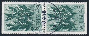 Sverige AFA 615Co+615Cn Stemplet