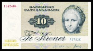 Danmark 10 Kroners 1975 Kvalitet 0 A4753K