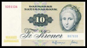 Danmark 10 Kroners 1977 Kvalitet 0 B8783D