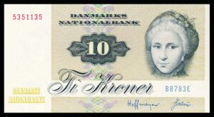 Danmark 10 Kroners 1977 Kvalitet 0 B8783E