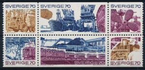Sverige AFA 690-695 6-Blok Postfrisk