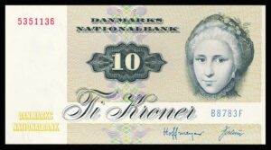 Danmark 10 Kroners 1977 Kvalitet 0 B8783F