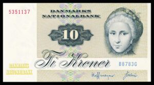 Danmark 10 Kroners 1977 Kvalitet 0 B8783G