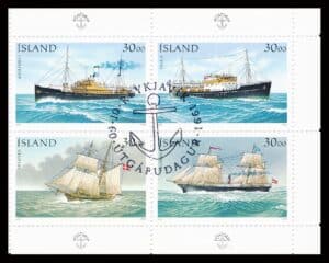 Island AFA 0746-749 4-Blok Stemplet