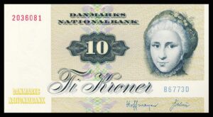 Danmark 10 Kroners 1977 Kvalitet 0  B6773D