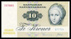 Danmark 10 Kroners 1977 Kvalitet 0  B7772A
