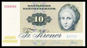 Danmark 10 Kroners 1977 Kvalitet 0  B7771F