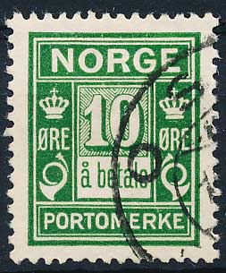 Norge Portomærker AFA 08 Stemplet