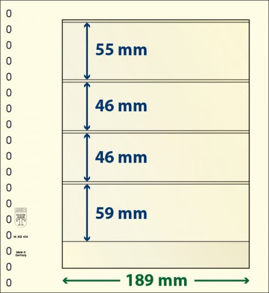 Blankoblad med lommer - Lindner 802 404