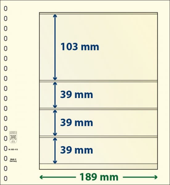 Blankoblad med lommer - Lindner 802 413